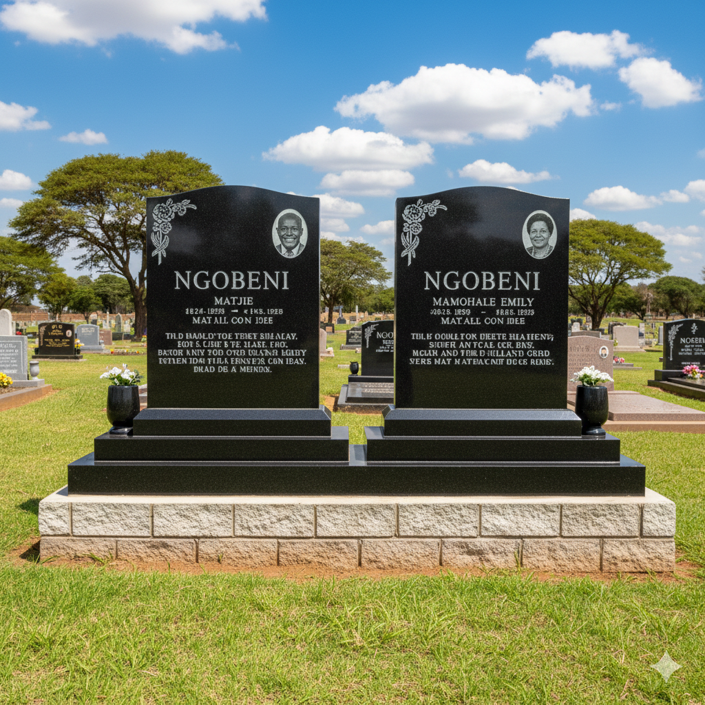 Double Companion Arch Top & Base Memorial