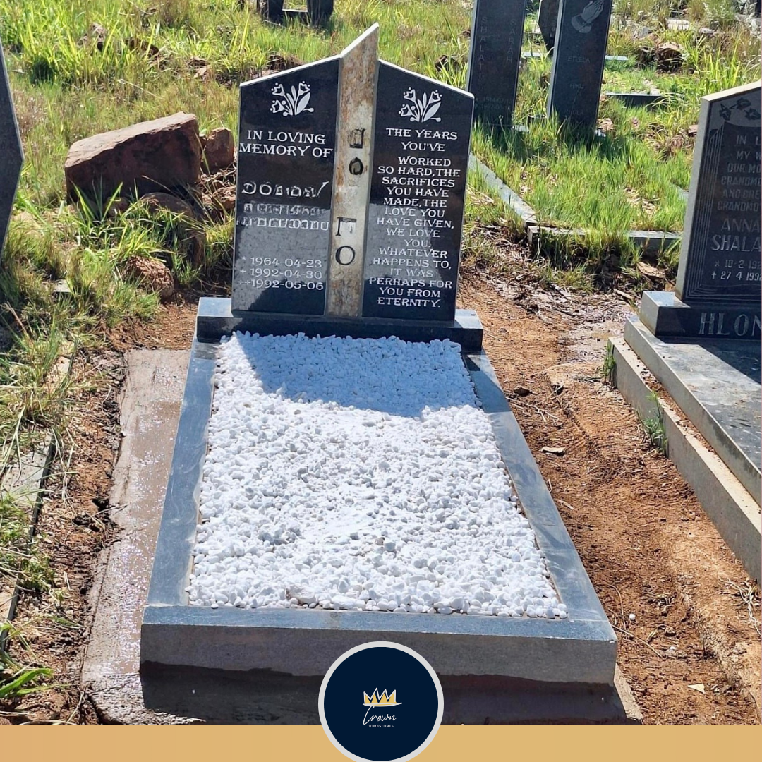 Dignified Split Tablet & Pebble Ledger Memorial