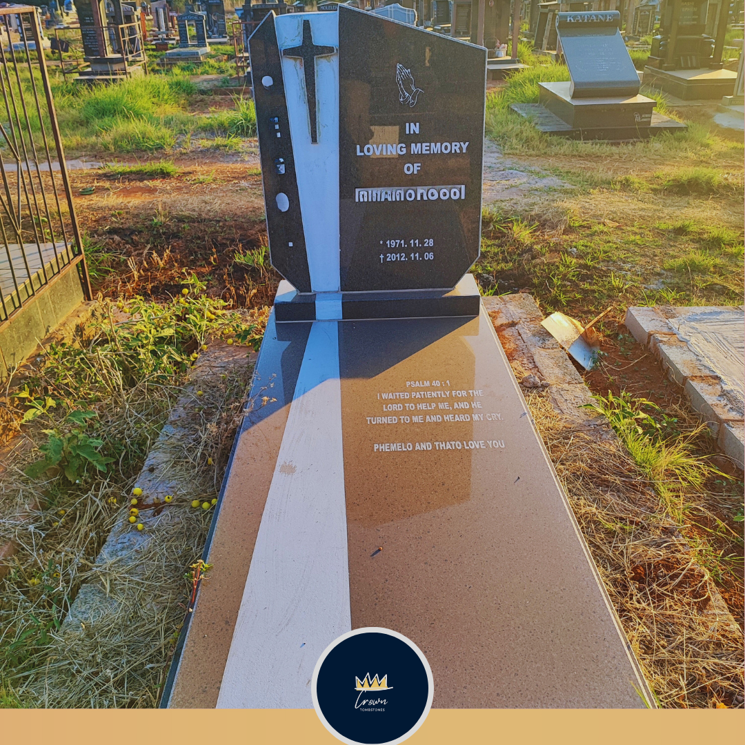 Standard Modern Cross & Stream Ledger Memorial