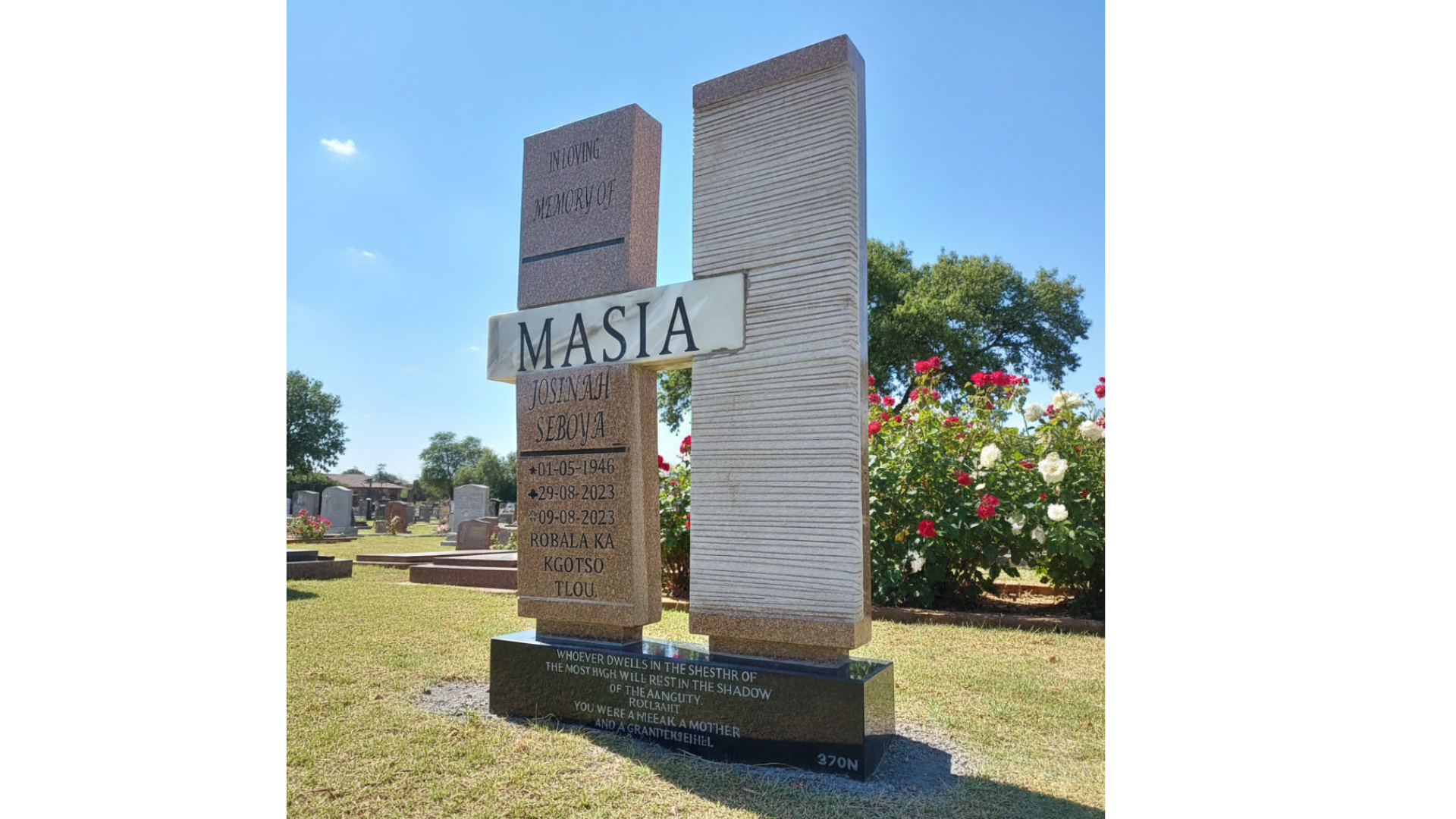 Headstone: Dramatic Vertical Cross Memorial