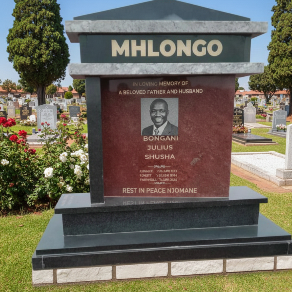 Premium Red Granite Capstone Shrine Memorial