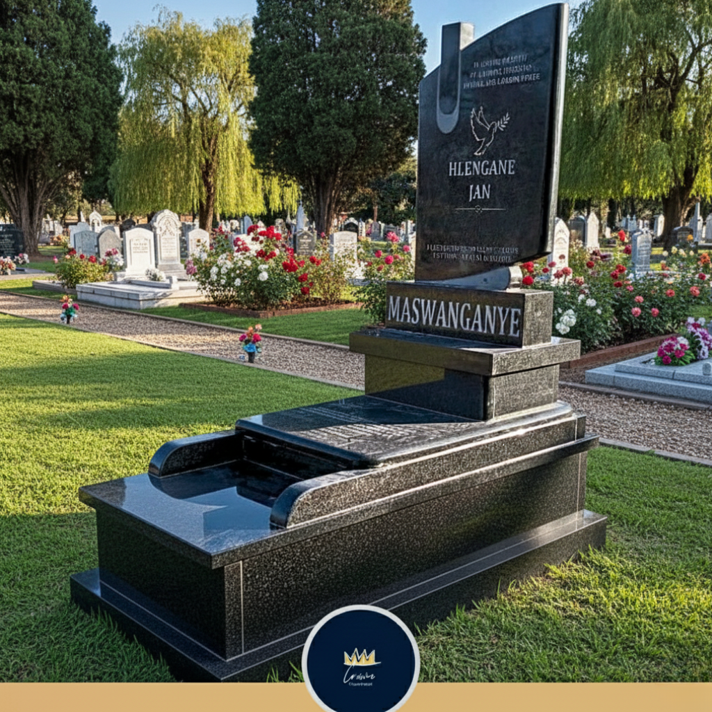 Premium Sculpted Scroll & Sloping Ledger Memorial