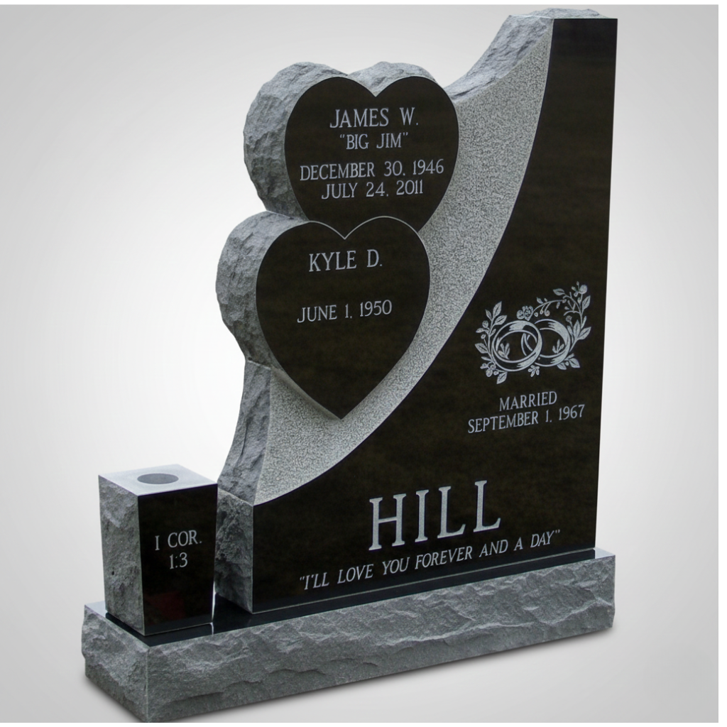 Headstone Eternal Hearts Companion Memorial