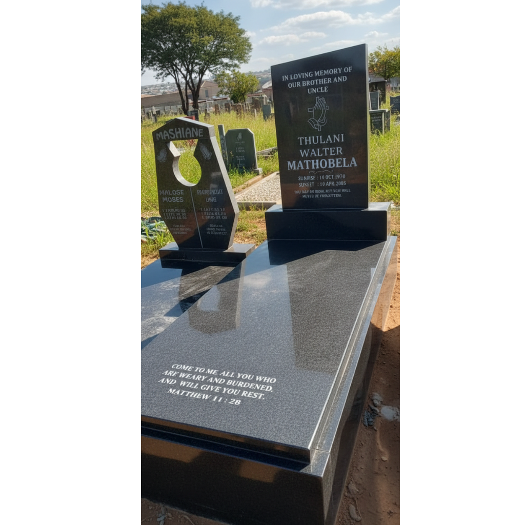 Standard Dual Tablet Ledger Memorial: Faith and Rest
