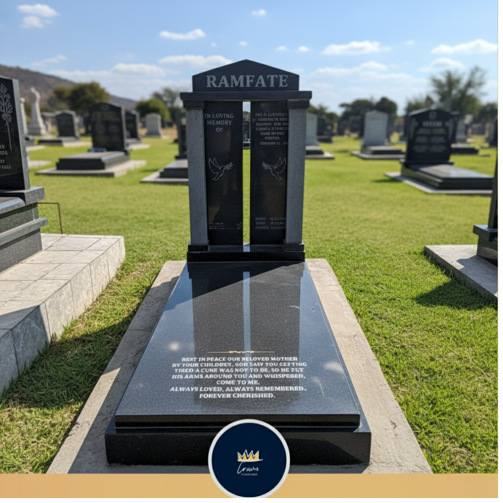 Standard Dual-Pillar Arch-Frame Ledger Memorial