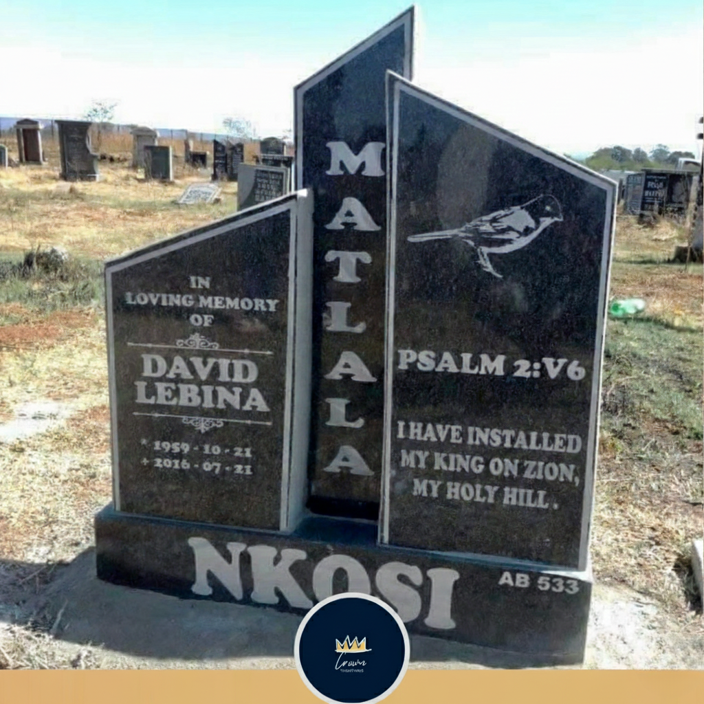 Headstone Abstract Triple Panel Memorial