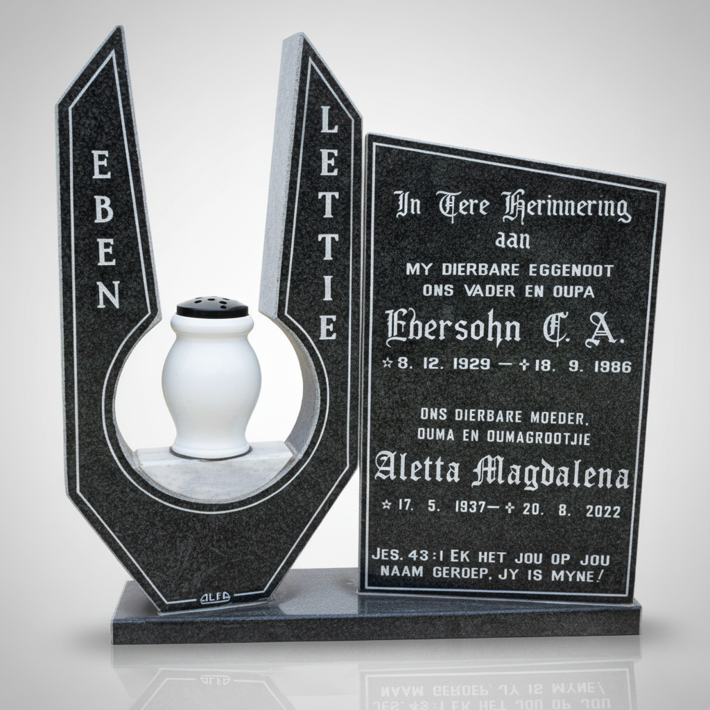 Headstone Architectural Frame Companion Memorial