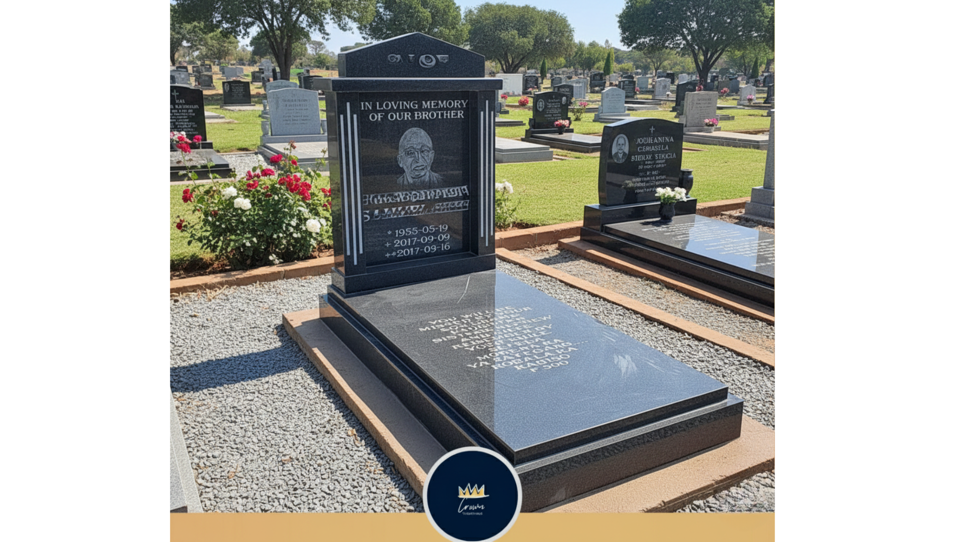 Standard Gabled Frame Full Ledger Memorial