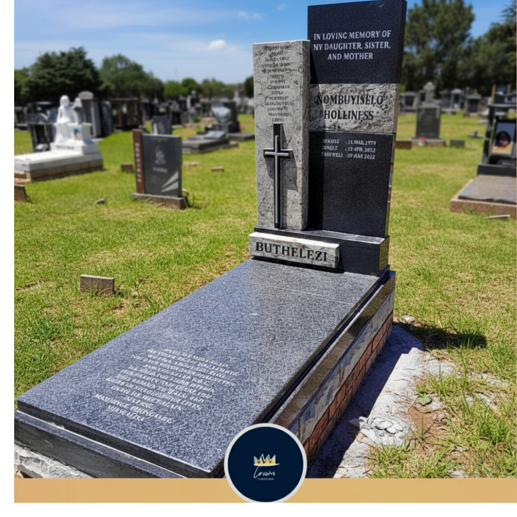Premium Modern Panel Cross Ledger Memorial