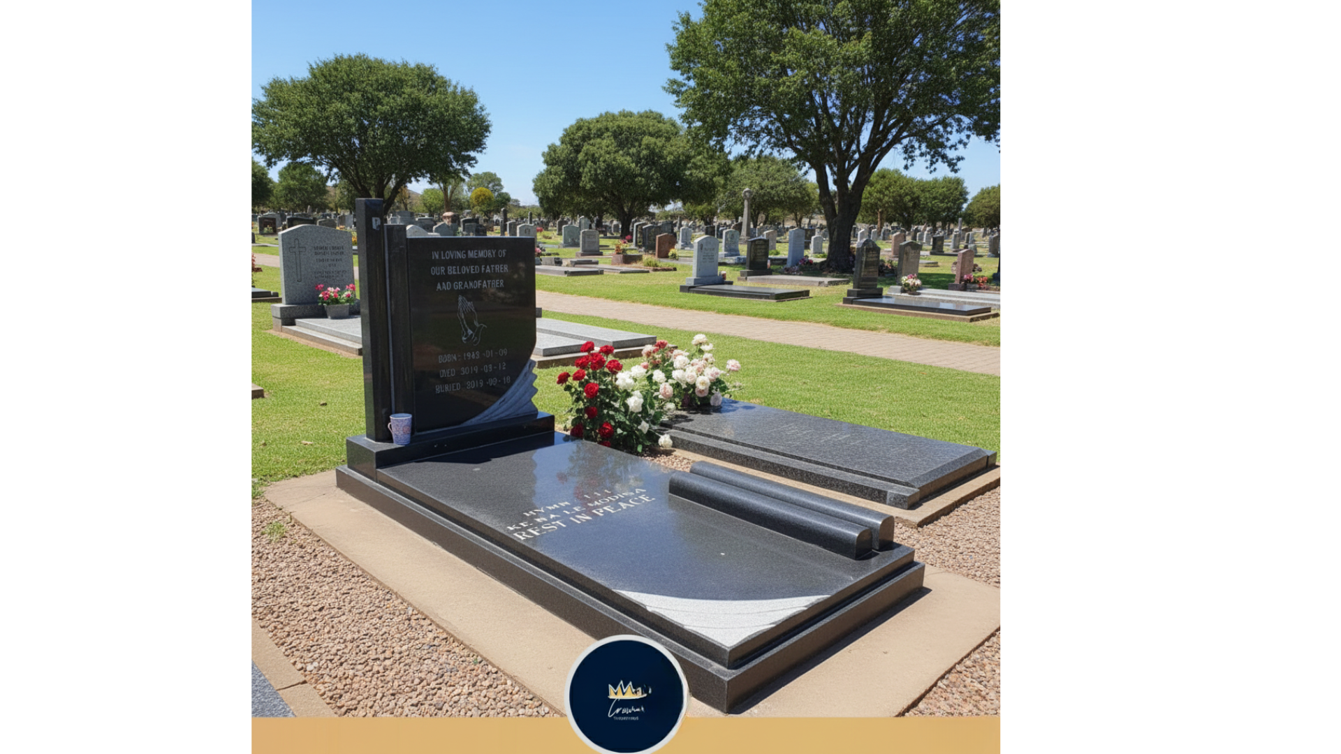 Standard Scroll Accent Full Ledger Memorial