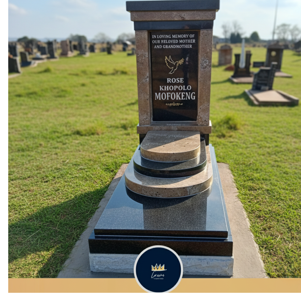 Premium Pedestal Shrine &amp; Stepped Curve Memorial