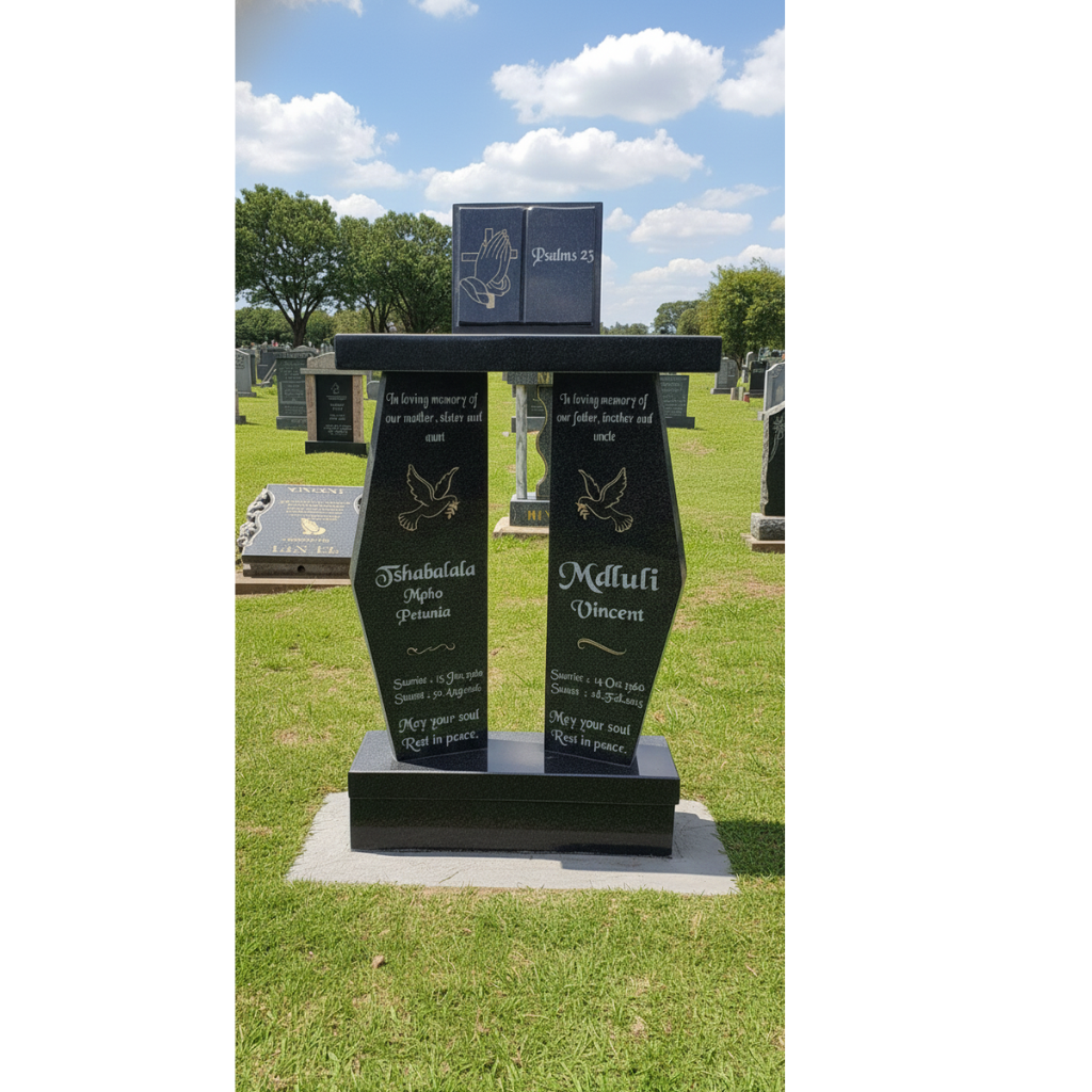 Headstone Eternal Companion Pillars Memorial