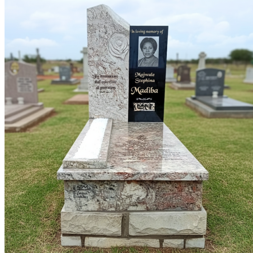 Premium Artistic Ledger Memorial: Rose and Remembrance